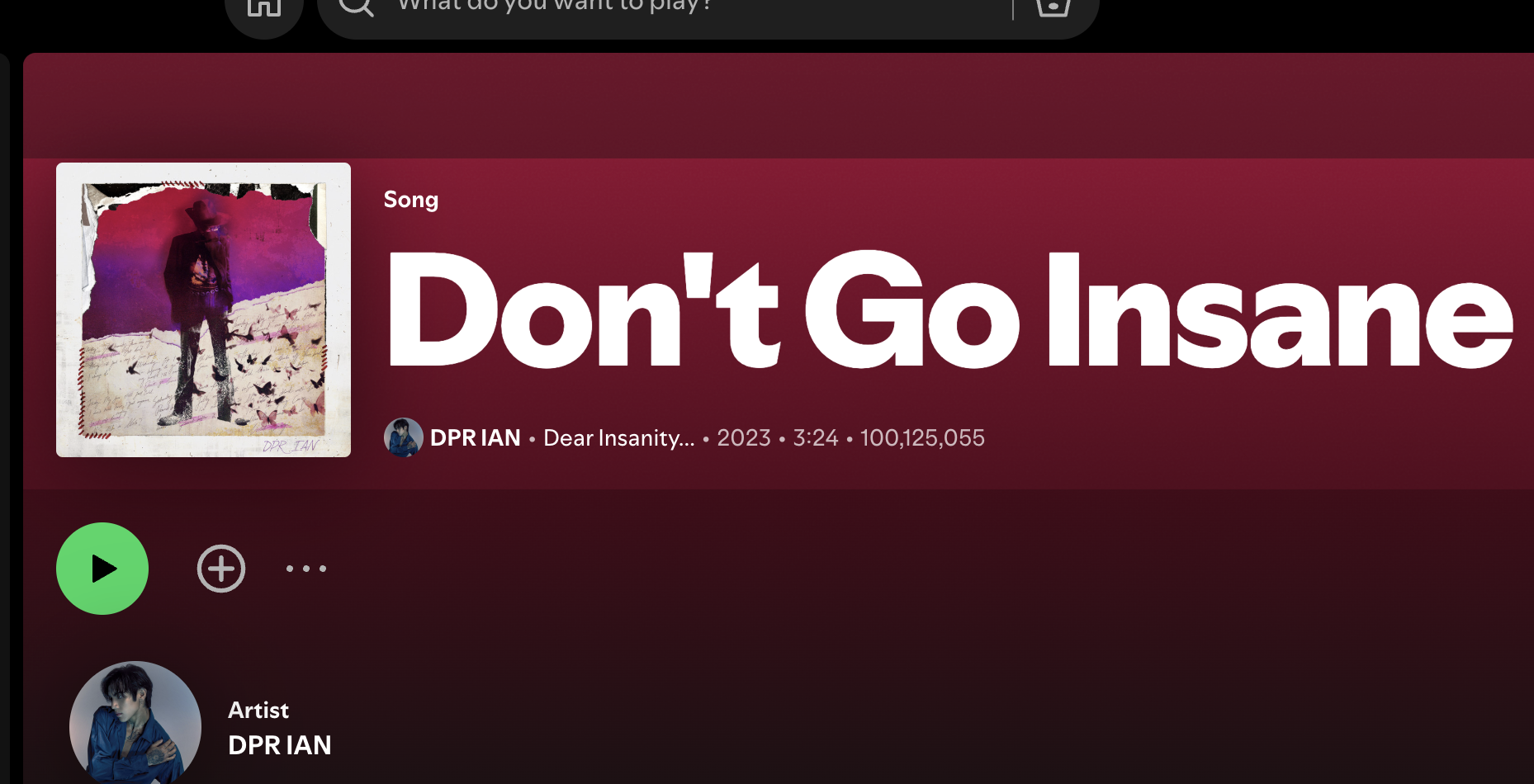 DPR Ian’s ‘Don’t Go Insane’ becomes his 1st song to hit 100 million streams on Spotify!